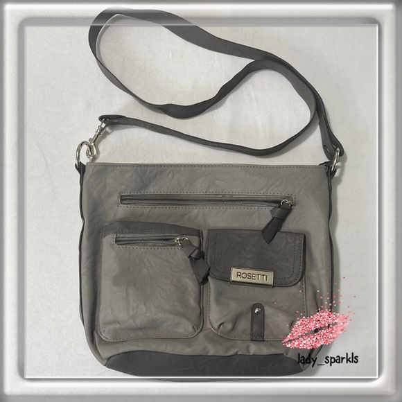 Rosetti Handbags - Rosetti Crossbody Grey Bag, Multiple Pockets